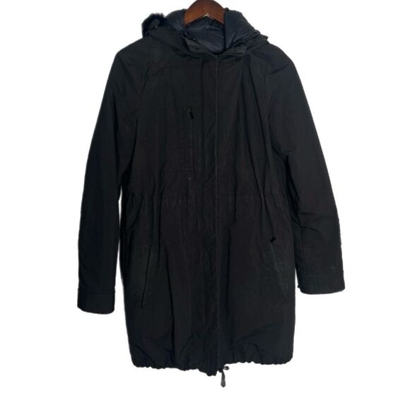 Comptoir Des Cotonniers Black Mid-Length Removable Puffer Lining Jacket - Picture 1 of 7